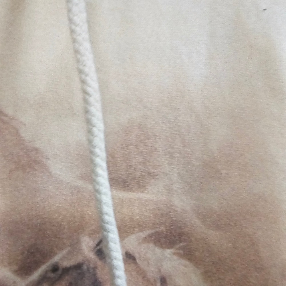 Artisans Wild Horse Graphic Full Zip Hoodie Tan Beige Mens Medium Equestrian - Picture 5 of 7